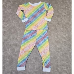 Burt's Bee's Pajamas 18 Months 18m Rainbow Pj's Rainbow